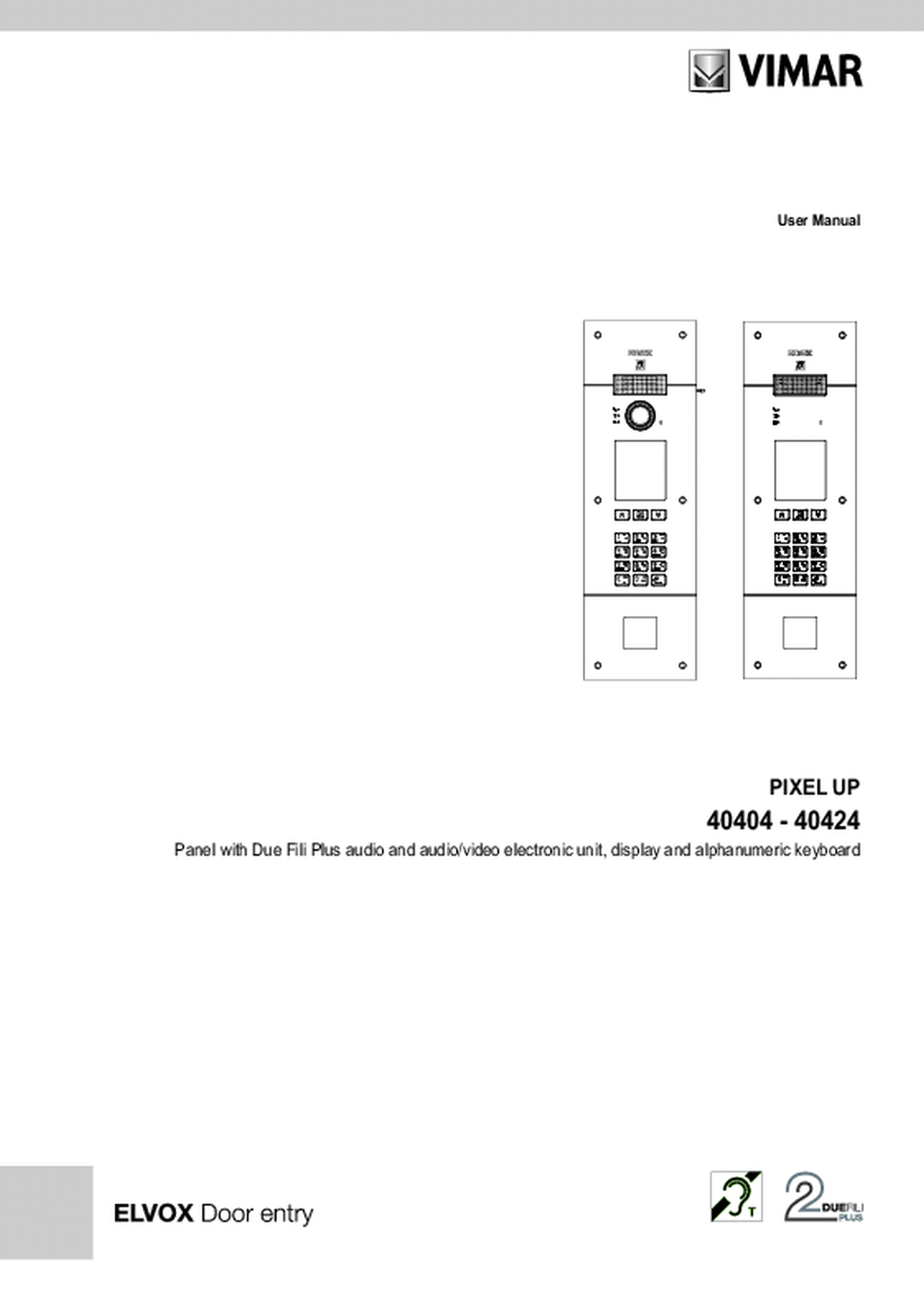 Elvox fabrieksschema Pixel UP audio deurstation tbv cardreader voor beheerder
