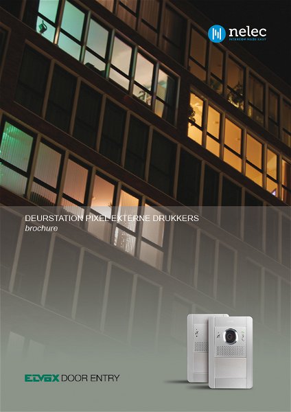 Brochure Pixel deurstation met Pixel beldrukkers