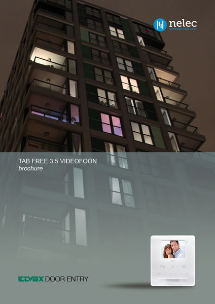 Brochure Tab Free 3.5 videofoon Brochure Tab Free 3.5 videofoon