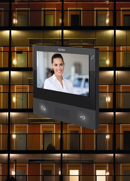Afbeelding van de Tab 7s videofoon met Wi-Fi in zwarte behuizing