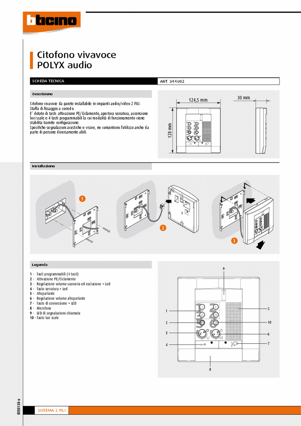 Fabrieksschema T-20 technical sheet Italiaans