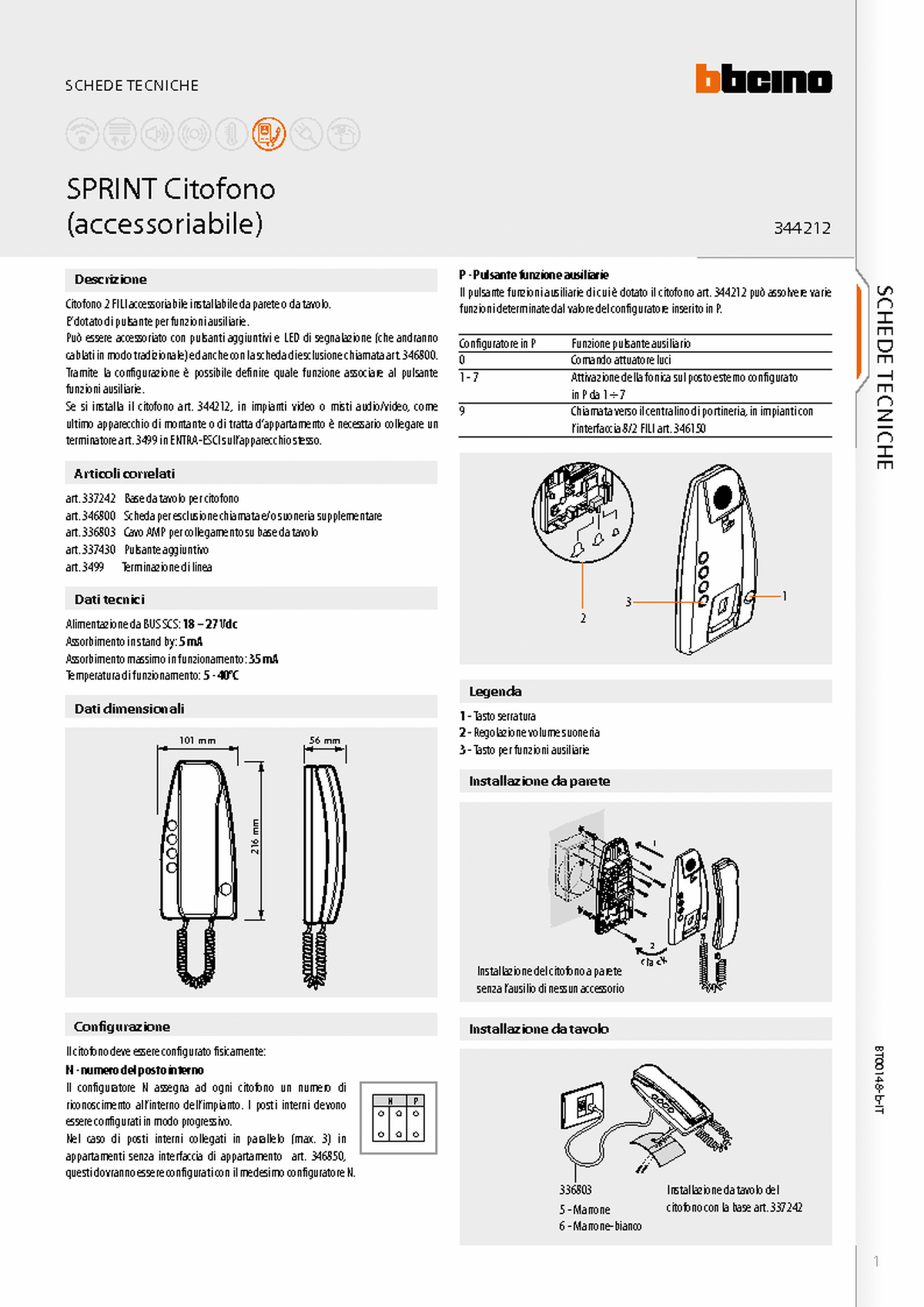 Fabrieksschema T-5 technical sheet Italiaans
