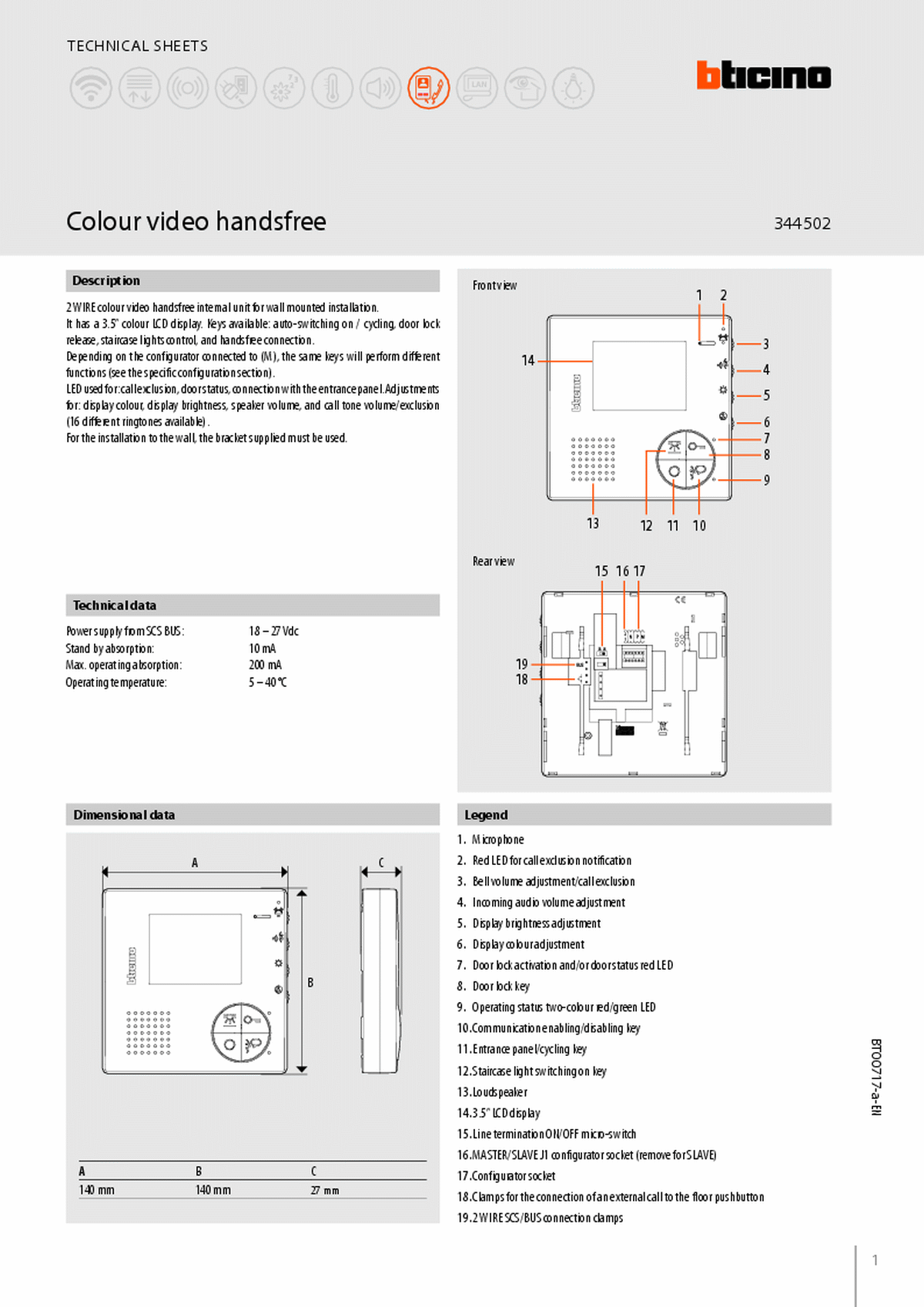 Fabrieksschema M-40 technical sheet