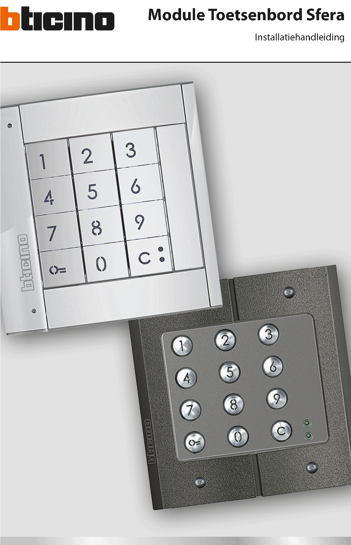 Fabrieksschema keypadmodule en codebediendeel Serie 140 en Serie 160 NL