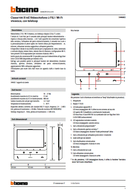 Fabrieksschema M-50W technical sheet Italiaans Fabrieksschema M-50W technical sheet Italiaans