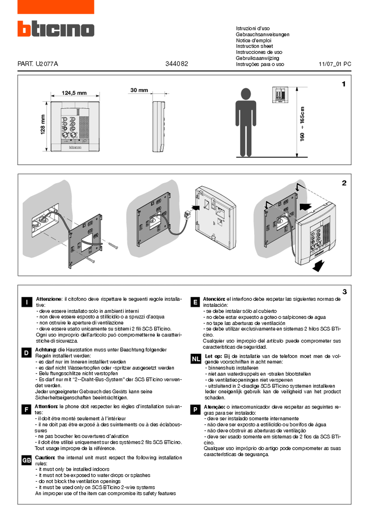 Fabrieksschema T-20 instruction sheet
