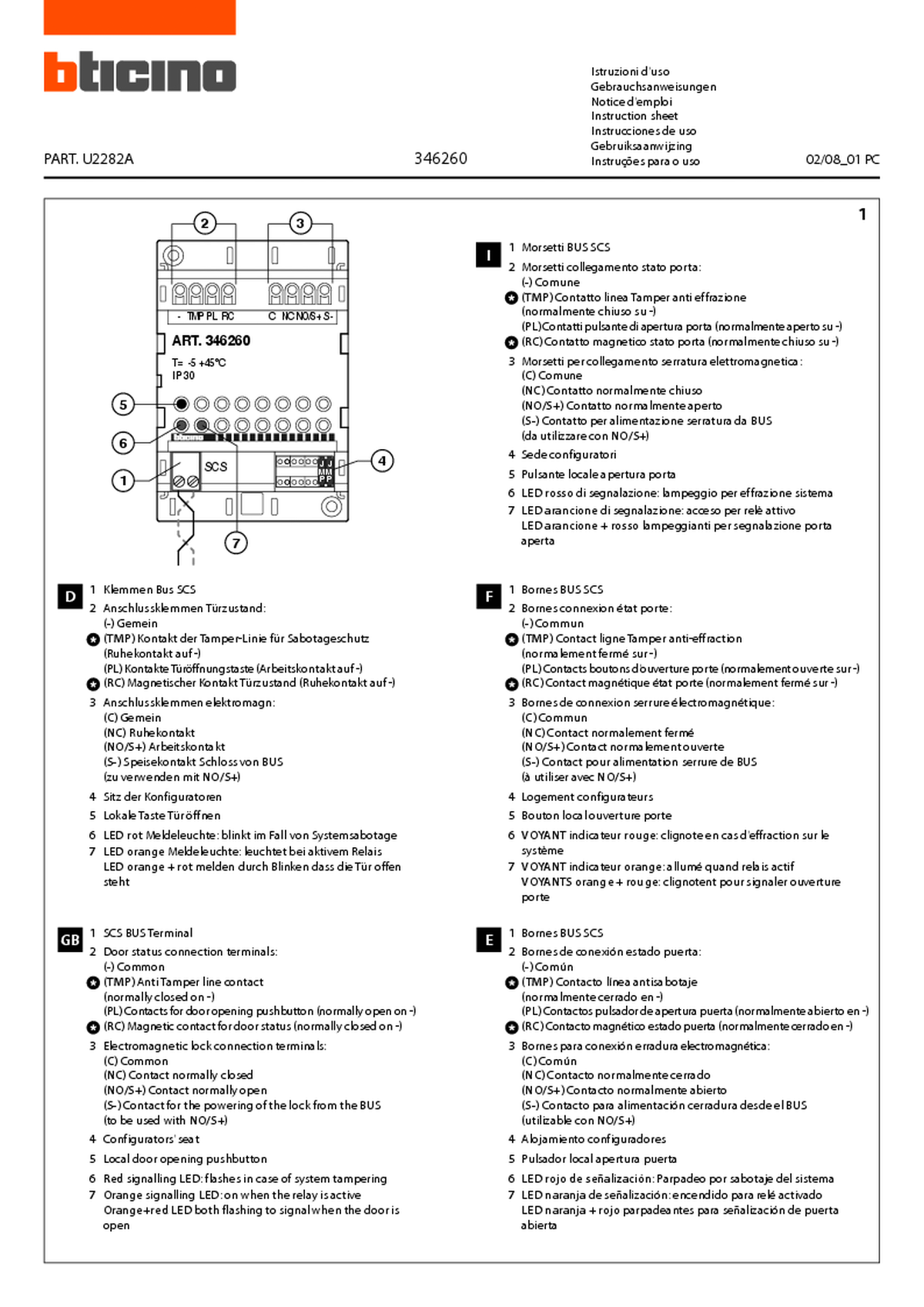 Fabrieksschema A-Rel manual