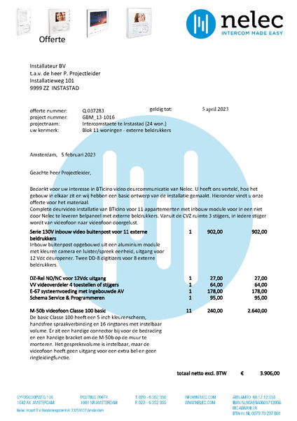 Brochure voorbeeld offerte Brochure voorbeeld offerte