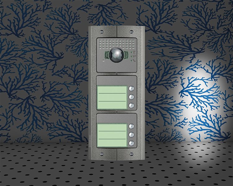 Afbeelding van het Serie 151V deurstation met 6 BTicino beldrukkers