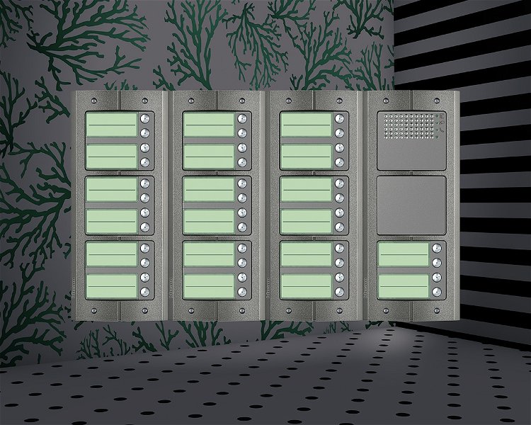 Afbeelding van het Serie 151A deurstation met 40 BTicino beldrukkers