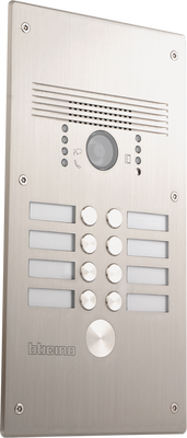 BTicino Deurstation Serie 81V met 8 drukkers BT308014 RVS belpaneel deurvideo BTicino