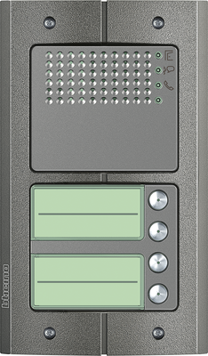 BTicino intercom deurstation Serie 151A met 4 beldrukkers Anti-vandaal buitenpost 4 appartementen BTicino