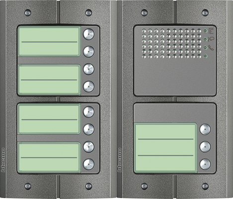 BTicino intercom deurstation Serie 151A met 11 beldrukkers Anti-vandaal buitenpost 11 appartementen BTicino