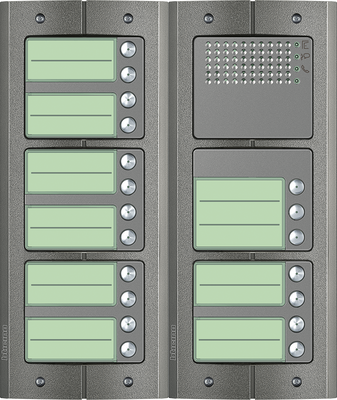 BTicino intercom deurstation Serie 151A met 19 beldrukkers Anti-vandaal buitenpost 19 appartementen BTicino