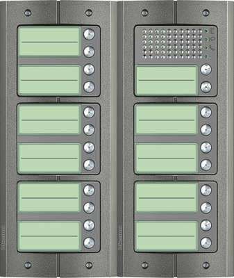 BTicino intercom deurstation Serie 151A met 22 beldrukkers Anti-vandaal buitenpost 22 appartementen BTicino