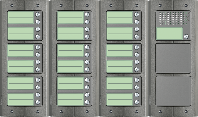 BTicino intercom deurstation Serie 151A met 37 beldrukkers Anti-vandaal buitenpost 37 appartementen BTicino