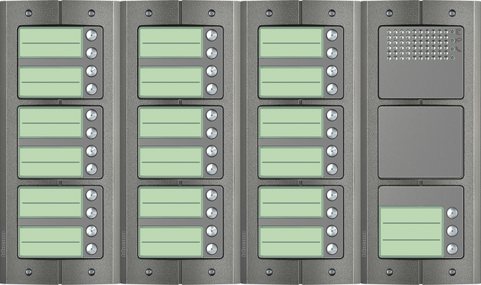 BTicino intercom deurstation Serie 151A met 39 beldrukkers Anti-vandaal buitenpost 39 appartementen BTicino