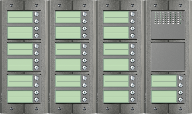 BTicino intercom deurstation Serie 151A met 40 beldrukkers Anti-vandaal buitenpost 40 appartementen BTicino