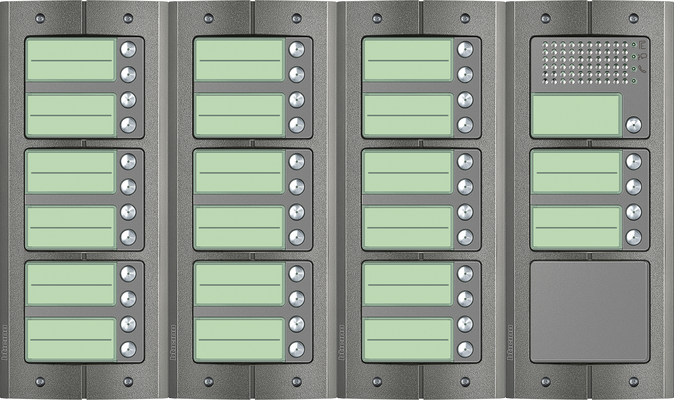 BTicino intercom deurstation Serie 151A met 41 beldrukkers Anti-vandaal buitenpost 41 appartementen BTicino