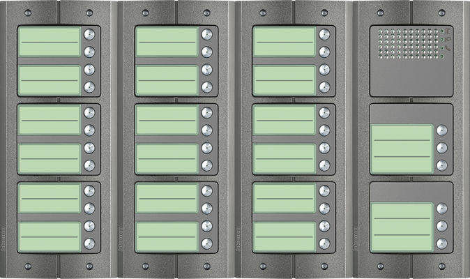 BTicino intercom deurstation Serie 151A met 42 beldrukkers Anti-vandaal buitenpost 42 appartementen BTicino