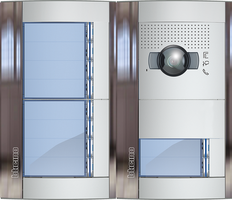 BTicino Deurstation Serie 131V met 10 beldrukkers Intercom camera belpaneel 10 woningen BTicino