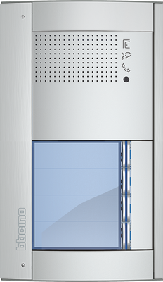 BTicino Deurstation Serie 131A met 4 beldrukkers intercom buitenpost 4 appartementen BTicino