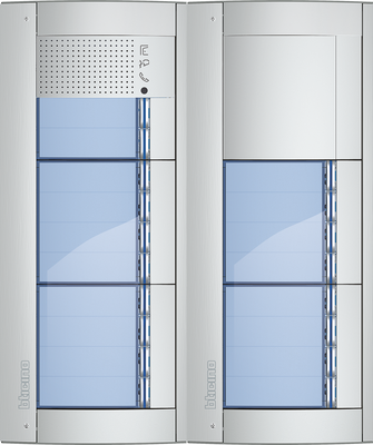 BTicino Deurstation Serie 131A met 18 beldrukkers intercom buitenpost 18 appartementen BTicino