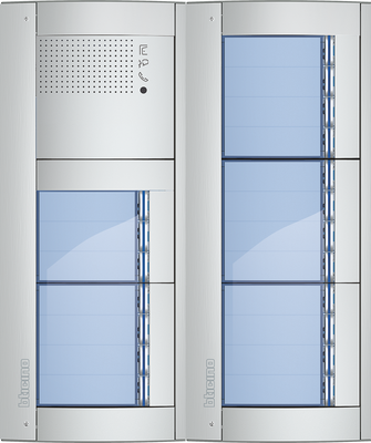 BTicino Deurstation Serie 131A met 19 beldrukkers intercom buitenpost 19 appartementen BTicino