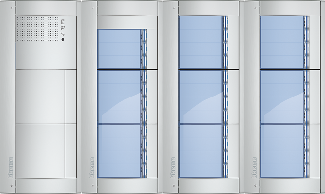 BTicino Deurstation Serie 131A met 35 beldrukkers intercom buitenpost 35 appartementen BTicino