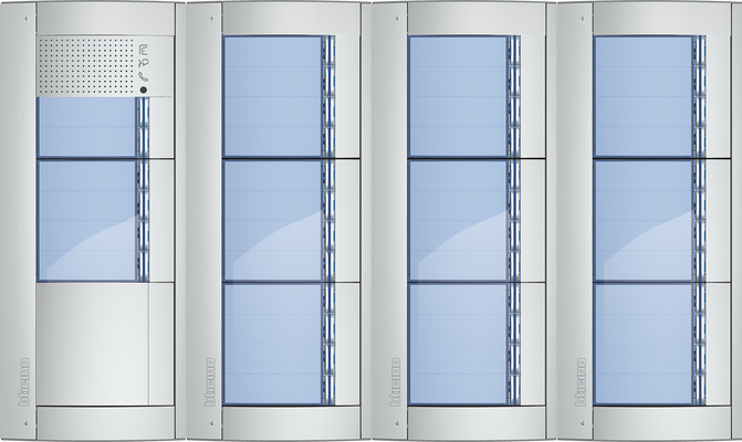 BTicino Deurstation Serie 131A met 42 beldrukkers intercom buitenpost 42 appartementen BTicino