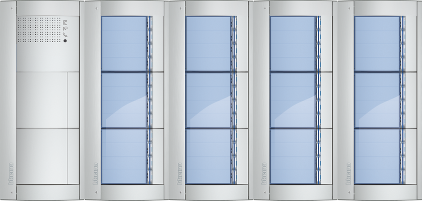BTicino Deurstation Serie 131A met 48 beldrukkers intercom buitenpost 48 appartementen BTicino
