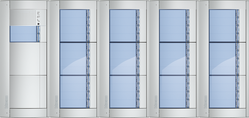 BTicino Deurstation Serie 131A met 50 beldrukkers intercom buitenpost 50 appartementen BTicino